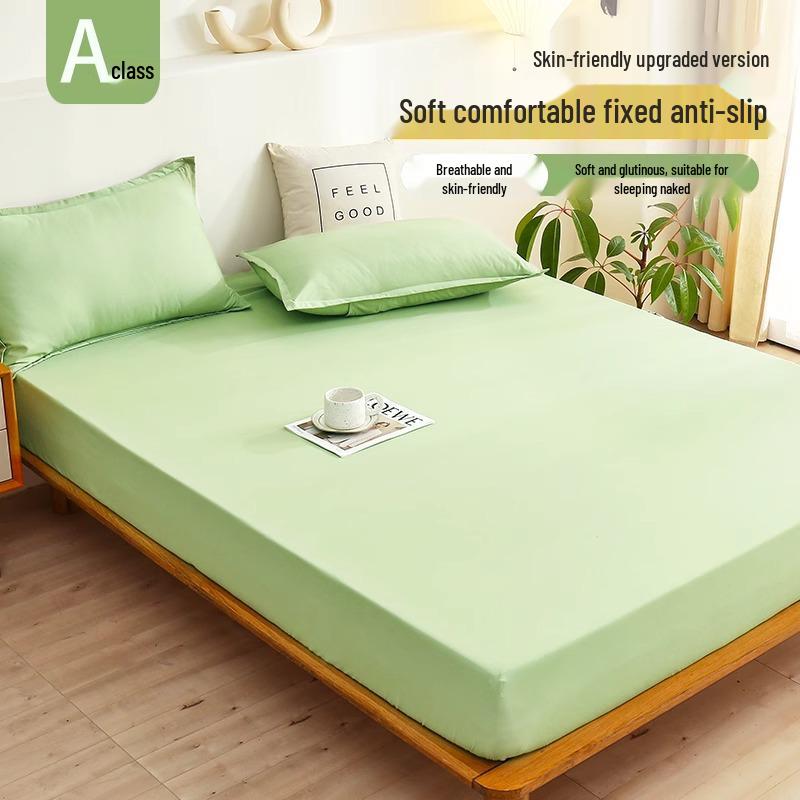 2025 All-Season Solid Color Fitted Sheet - Full Cotton Dustproof Mattress Protector