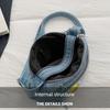 Borsa a tracolla in denim lavato casual