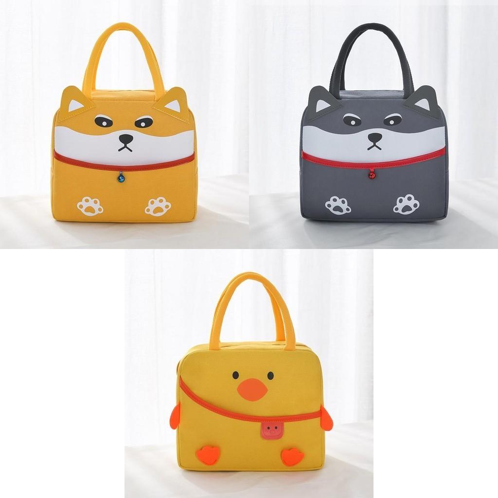 Lunch Cartoon Bag Oxford Cloth Aluminum Foil Insulated Bento Bag School For