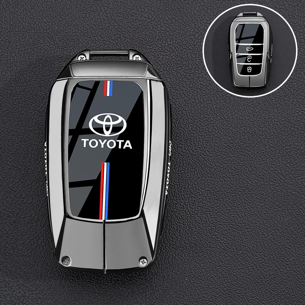 Transparent Car Key Fob Case Cover Black Key Case Shell Protector For Toyota For Sienna For Venza For Car Accessories