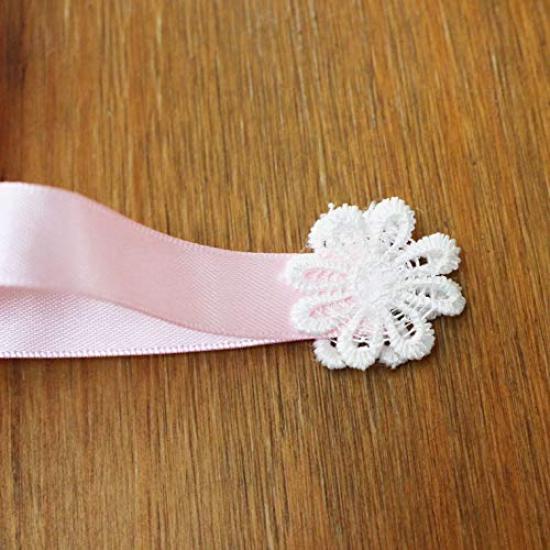 Organza and Lace Urn Cover (Pink) - 2 Colors, 6-Inch, for Keeping Ashes and Divided Ashes (Pink)