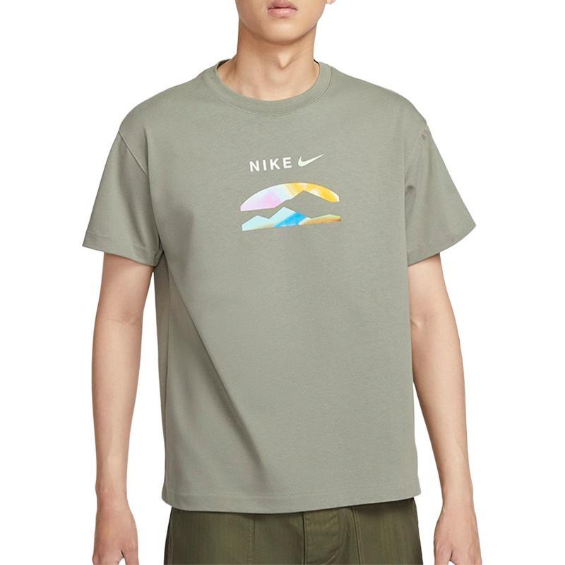 Nike T Shirts Men's Dark Gray Crew Neck Moderate HJ3958-053