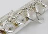 PLAYTECH Flute with Covered Keys, Nickel Silver, Silver-Plated Finish, with Case