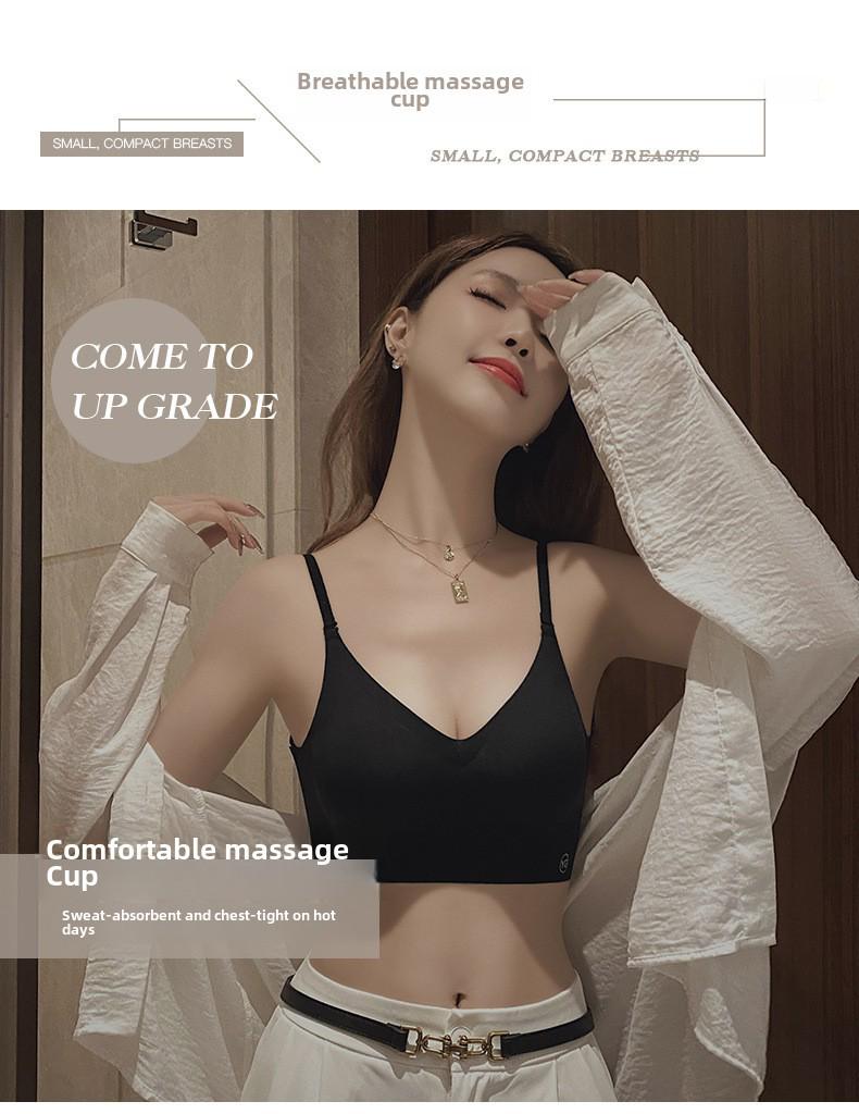 2022 Hot Style Seamless U-Back Women’s Vest Bra - Padded, Gathered for Small Bust, Backless One-Piece.