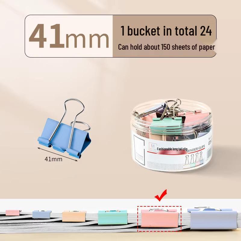 

Набор смешанных зажимов-бабочек - Красочные зажимы с длинными хвостиками для бумаг и файлов, Книжные канцелярские товары и Офисное использование