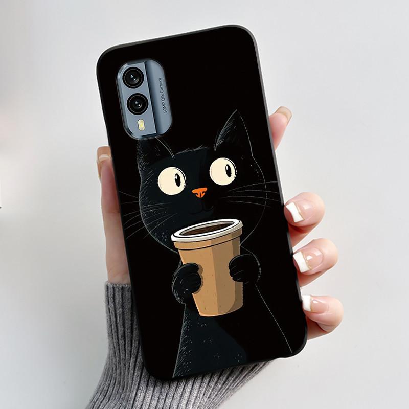 Casing For Nokia X30 5G Anti-scratch Bumper Soft Shell For Nokia XR21 Beautiful Brightly Colored Sunflower Pattern Black Case