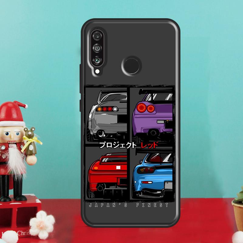 Japan JDM Sports Car Comic For Huawei Nova 9 10 SE 12i 11i 8i 12s Y90 Y60 Y70 Y72 Y61 Y91 P20 P40 P30 Lite P60 Pro Case