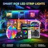 Tira de luces LED RGB inteligente con control por Bluetooth y sincronización de música para exterior