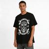 Vintage Skull Soldier Print T-shirt Cool Dark Style Top For Men Pure cotton T-shirt
