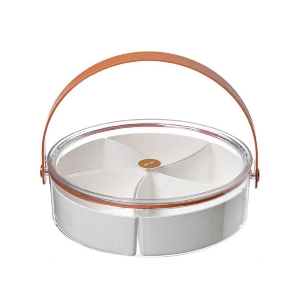 Transparent Godishållare Rund Fackplatta Hållbar Matförvaringslåda Kök Servis