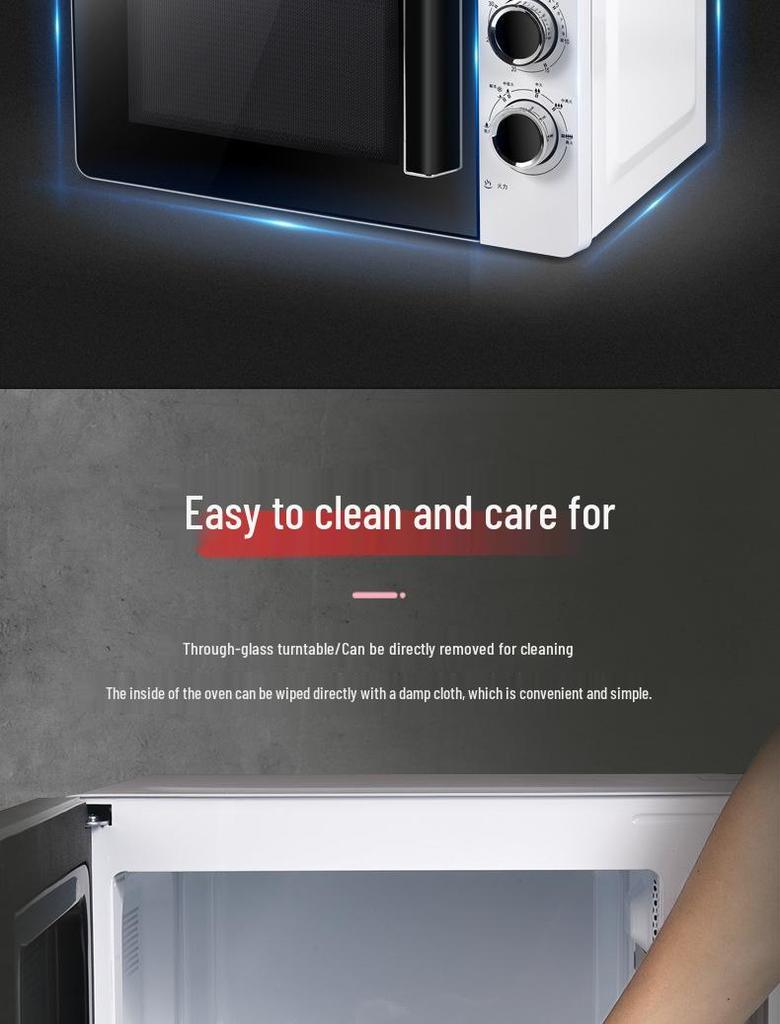 Power 20L 20MX68-L Multifunctional Mini Microwave Oven with Mechanical Knob