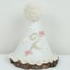 Sweet Bow Birthday Hat Handcrafted Pom Pom Lace Ruffle Hat Princess Birthday Hat  Children's Party