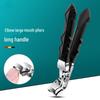 Stainless Steel Long Handle Curved Nail Clipper with Large Grip