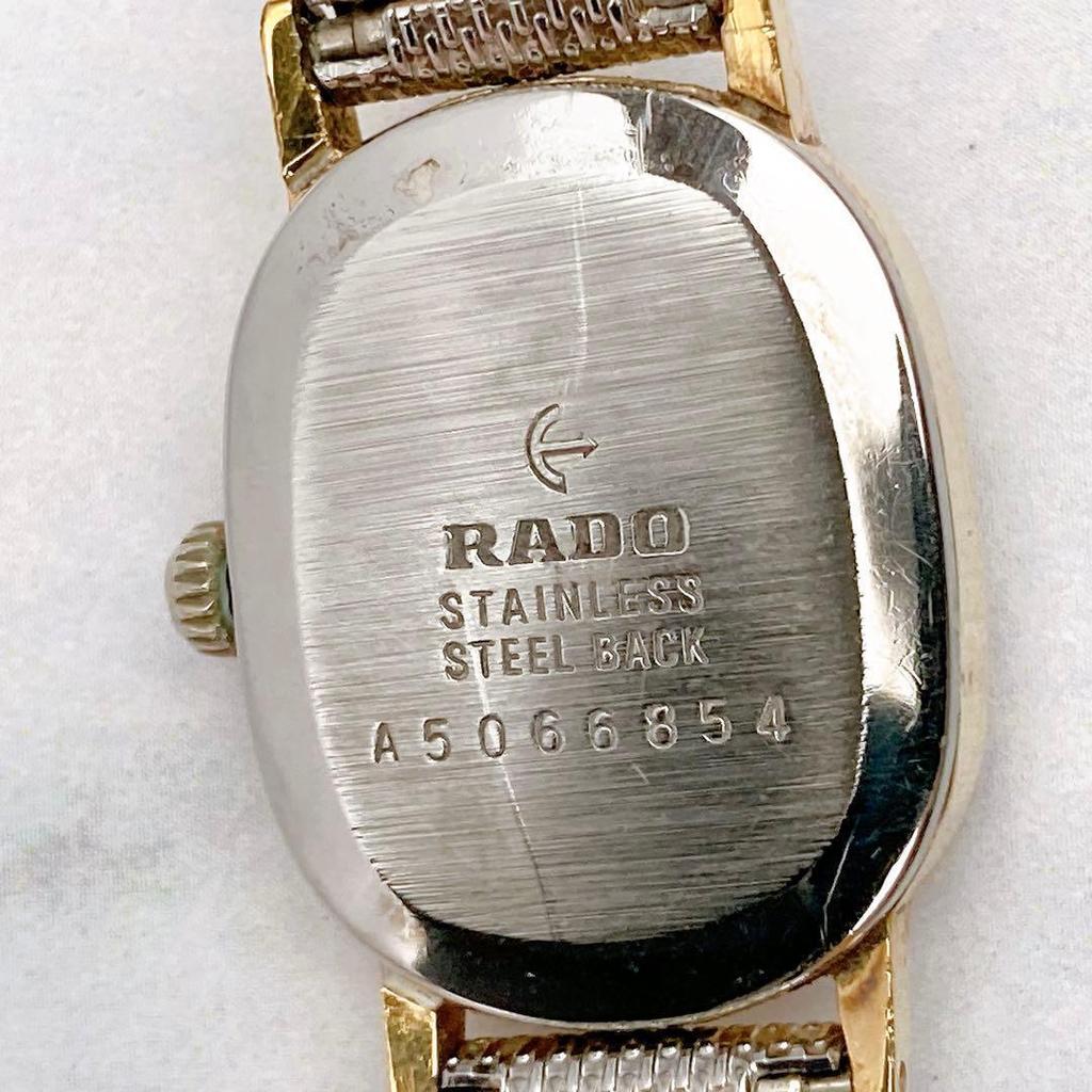 Used Working itemRADO Silhouette Ladies Hand-wound Watch Silver Gold Rado Silhouette External Band 2 Hands Vintage Antique
