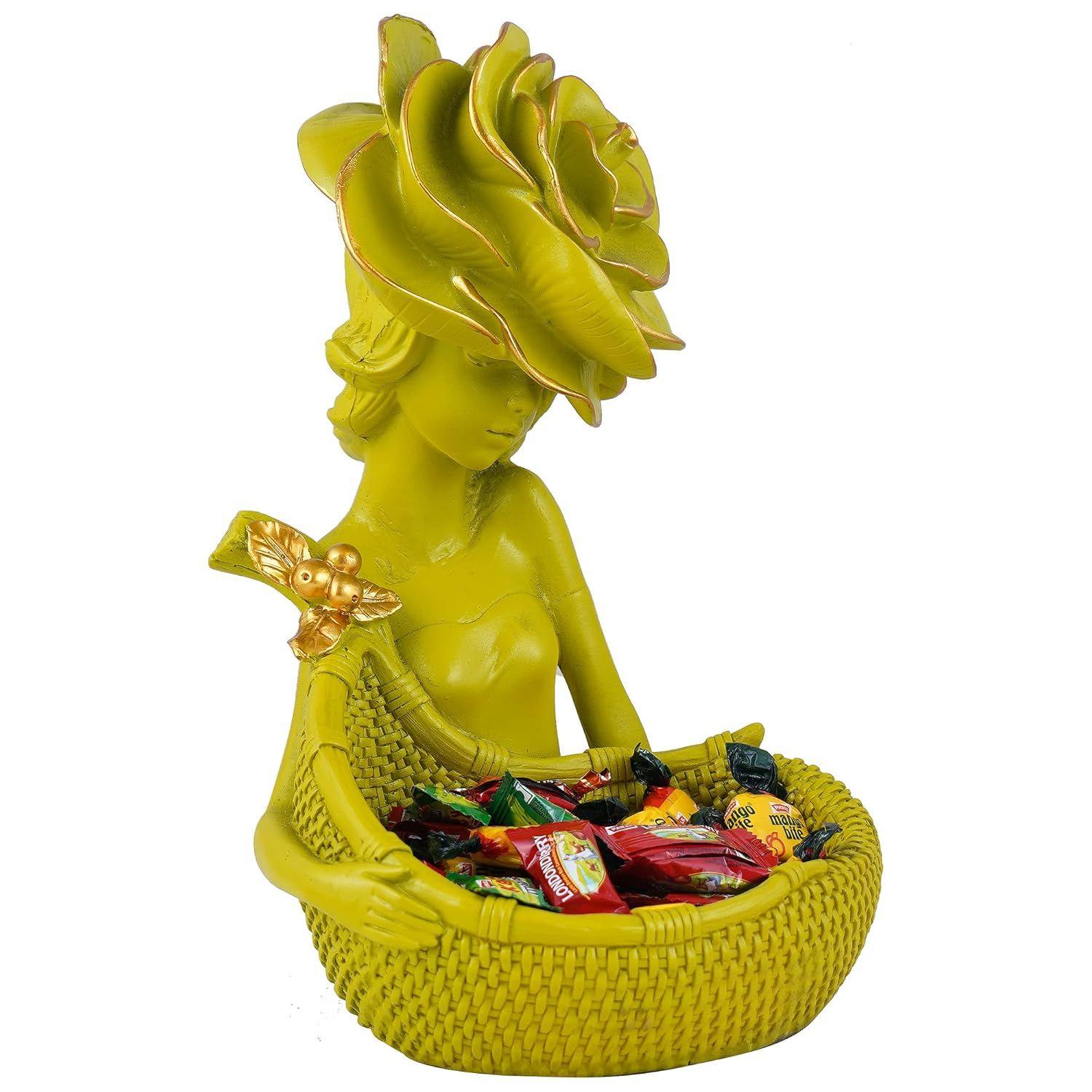 

Lady with Basket Showpiece for Home Decor Showpiece & Office Decor Showpiece