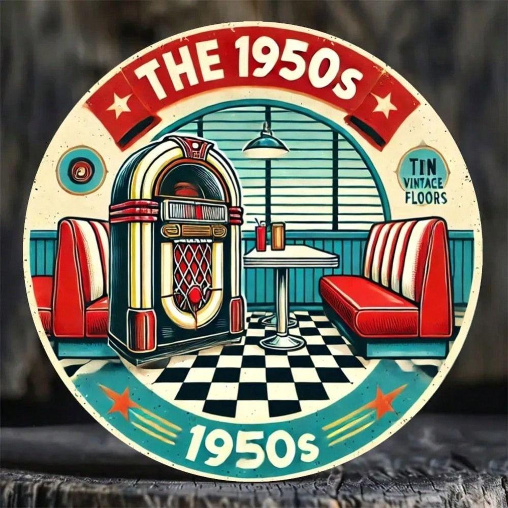 Vintage Metal Tin Sign Retro Wall Art Decor 20x20cm