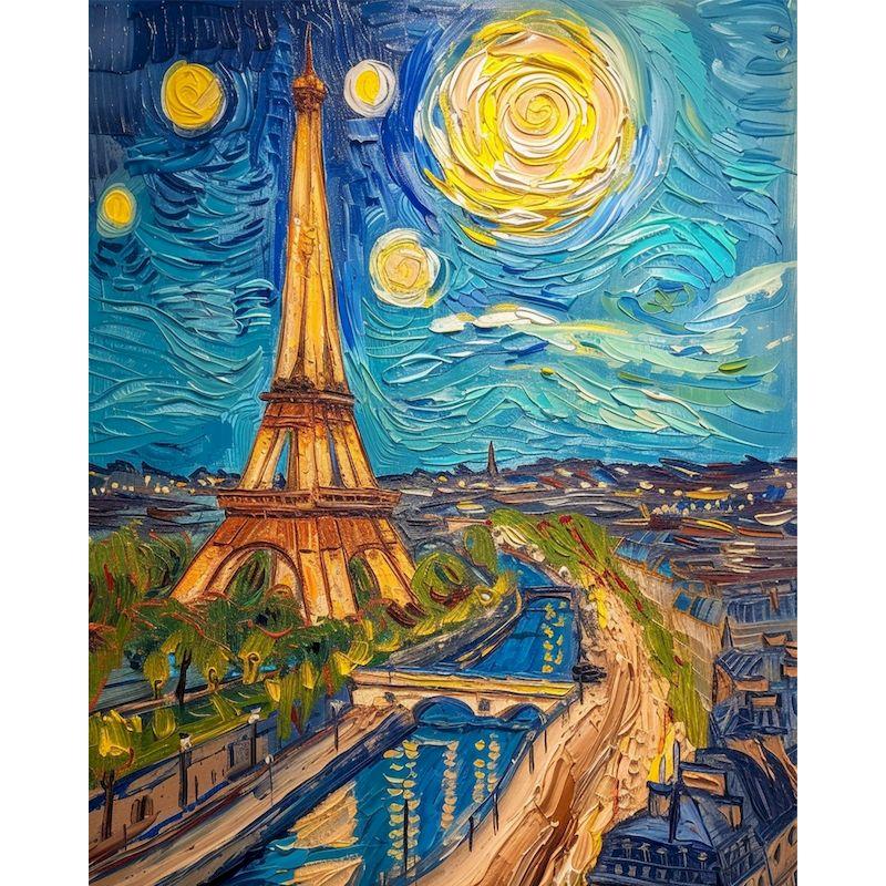 CHENISTORY Abstract Paint By Numbers Handpainted Canvas Painting Starry Sky Painting By Numbers For Living Room Wall Home Decora