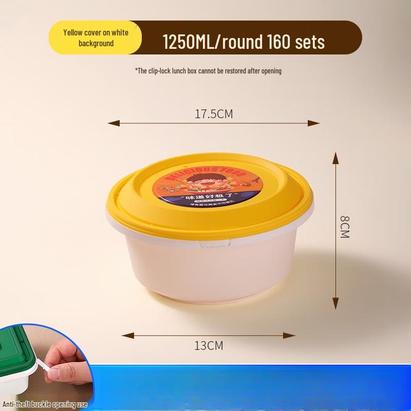 Disposable Anti-Theft Takeout Food Containers