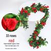 Artificial Rose Flower Vine for Indoor Decoration: Ceiling Hanging & Living Room Decor