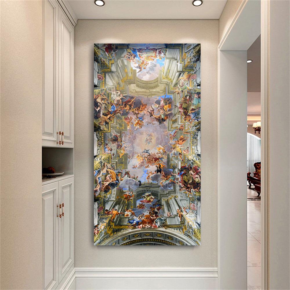 Triumph des Hl.. Ignatius von Loyola Kunst Ölgemälde Drucke St. Ignatius Leinwanddruck Poster Deckenfresko Kunst Leinwandbild