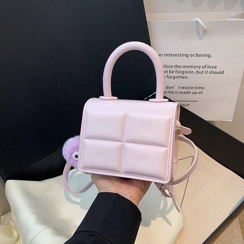 Summer New Fashion Niche Solid Color Flip Small Square Bag Portable Shoulder Oblique Span Women's Bag