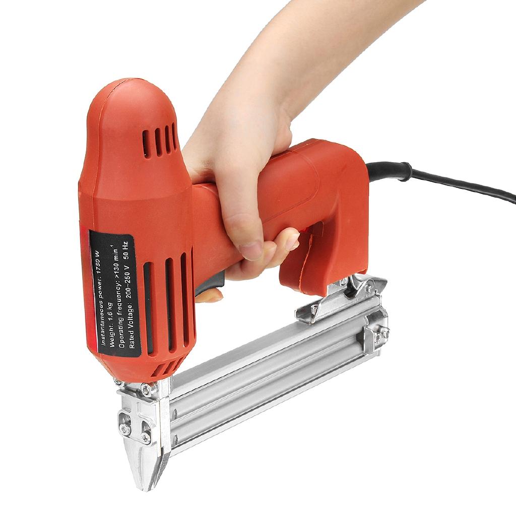 1800W 10-30mm Electric Nailer Straight Nail Staple Guns Woodworking Tool Light Weight Portable 60/min Firing Speed Rate