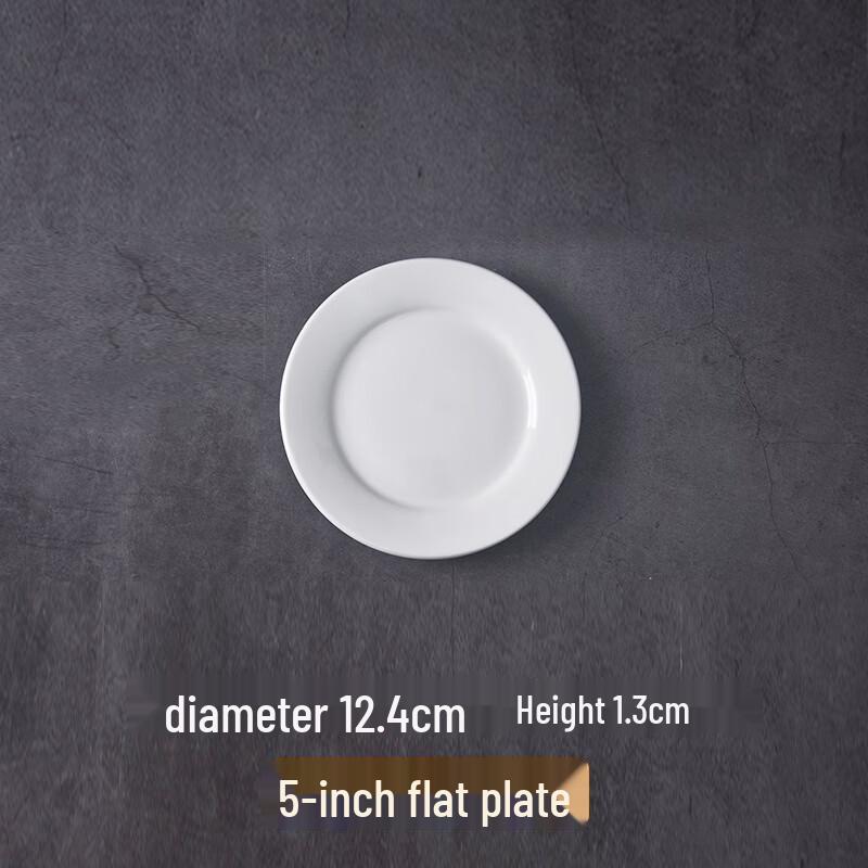 Pure White Ceramic Round Dinner Plates