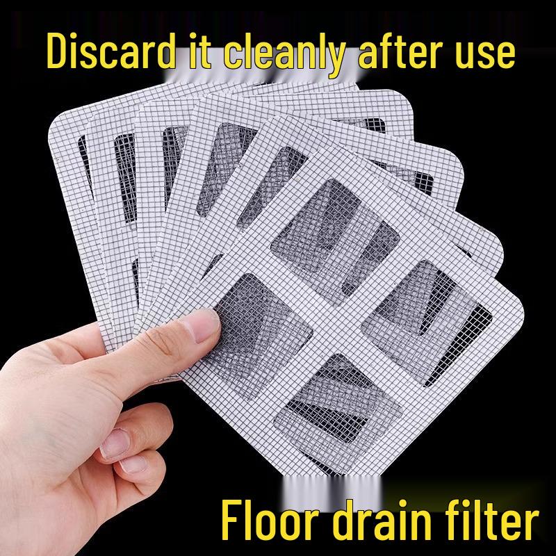 Disposable Floor Drain Hair & Insect Filter Stickers for Kitchen & Bathroom