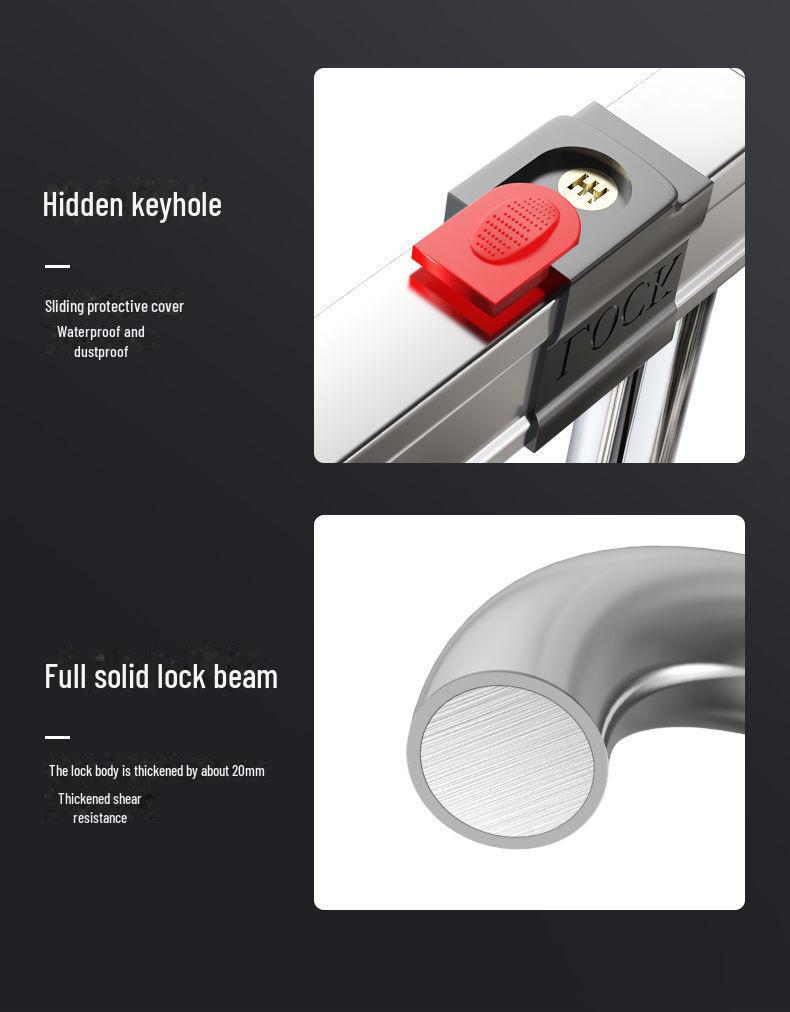 Electric Vehicle Anti-Theft U-Lock: Waterproof, Pry-Resistant Lock for Cars & Motorcycles