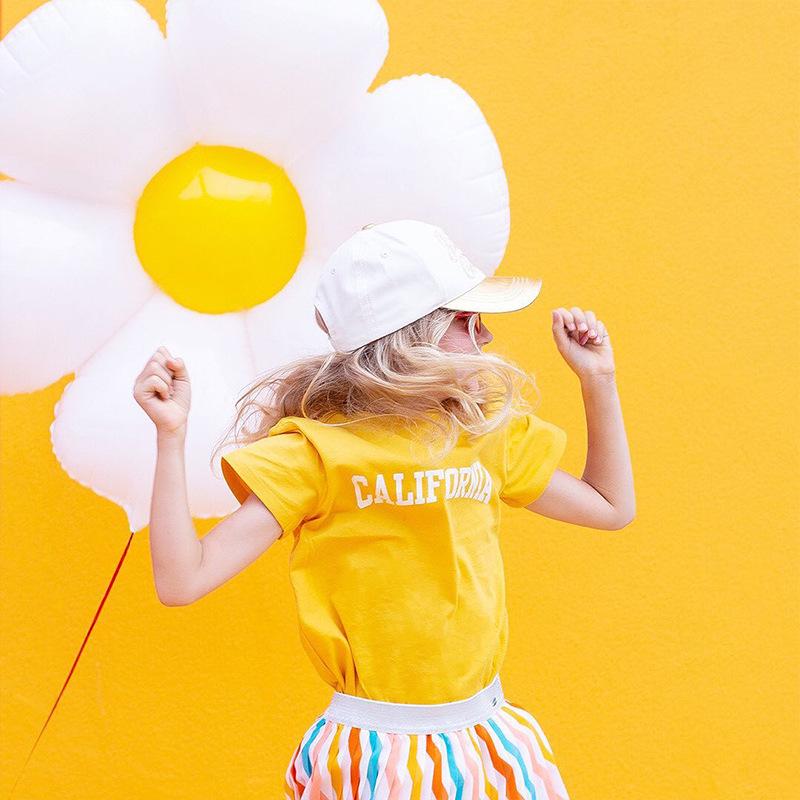 Korean Style Children's Day Small Daisy Aluminum Balloon for Baby Birthday Photo Props