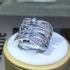 925 Silver Luxury Bridal Marriage Rings Special-interested Dazzling Crystal CZ Stone Simple Stylish Women Trendy Jewelry Rings