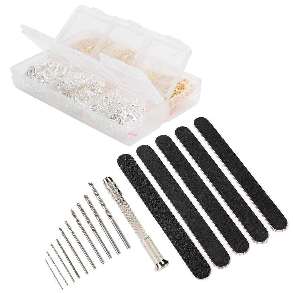 Pin Vise Hand Drill Eye Screw Drill Bit Set DIY Craft Jewelry Pendant Making Accessories