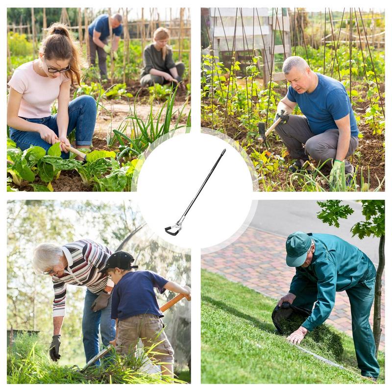 Gartenunkrautstecher mit langem Stiel, robuster Gartenunkrautstecher, Hacke, multifunktionaler Gartenunkrautstecher für Felder, Bauernhöfe, Höfe, Gemüse