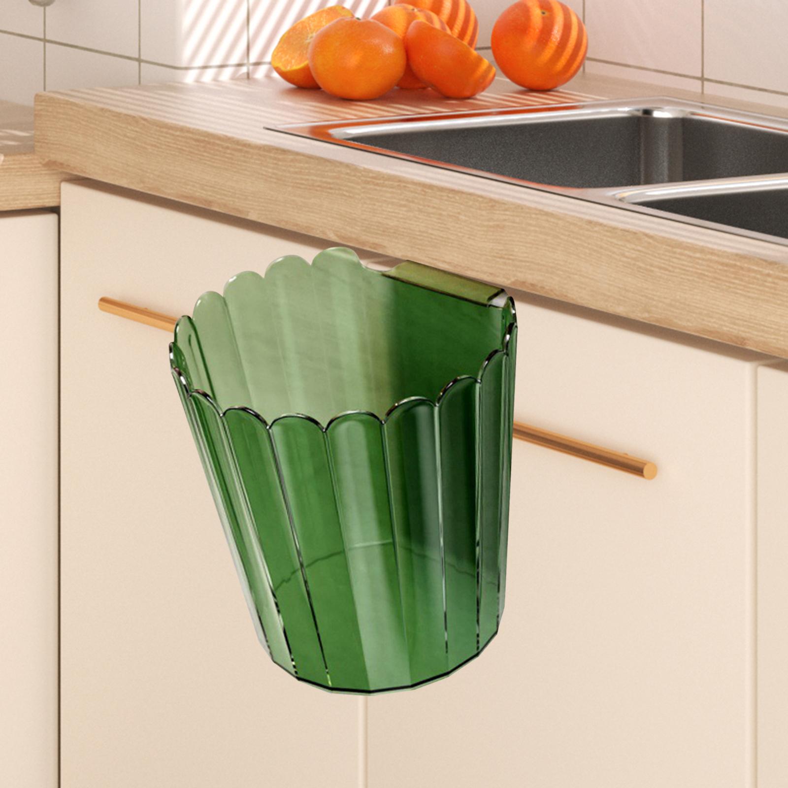 Hanging Trash Can Wall Mounted Counter Waste Compost Bin 4L RV Kitchen Trash Bin Small under Sink Garbage Can for Laundry зелёный 890₽