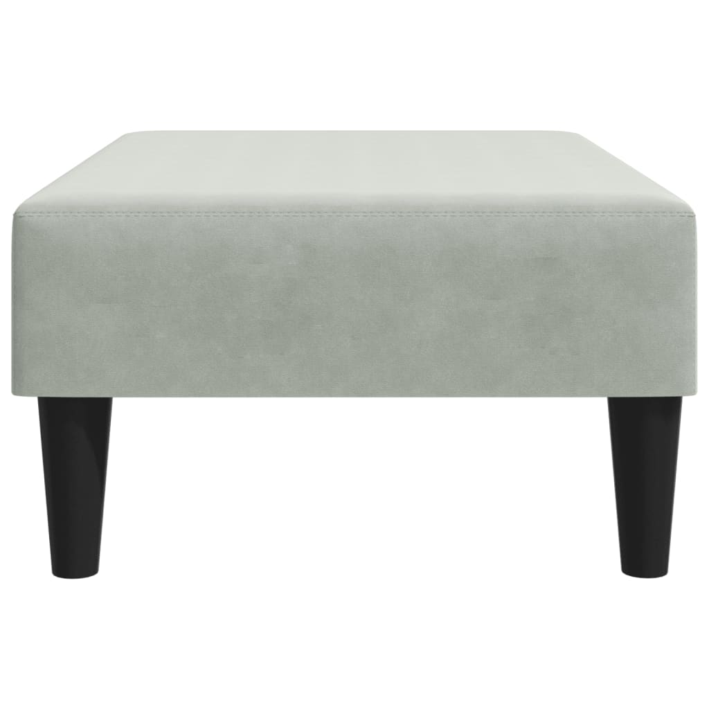 Footstool Light Grey 77 x 55 x 31 cm Velvet
