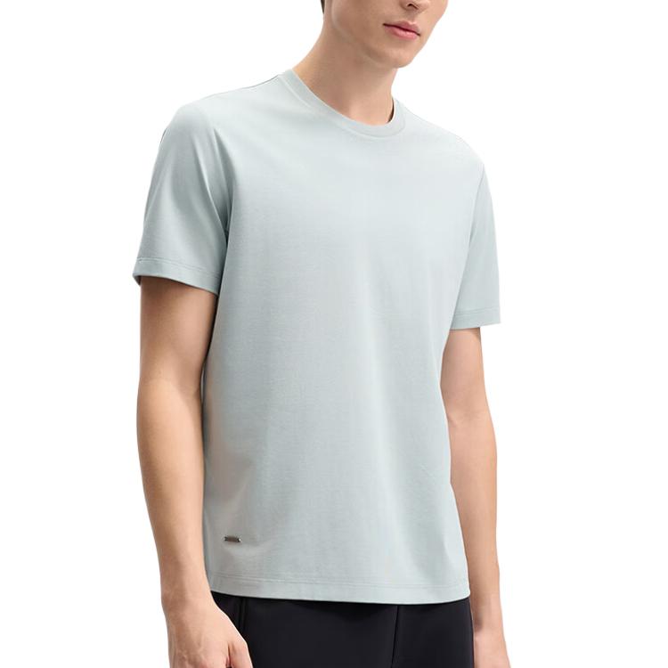 Fila White Series Simple Versatile Casual Fashion Short Sleeve T-Shirt Men Tops Cloud-Gray-Green F11M513104F