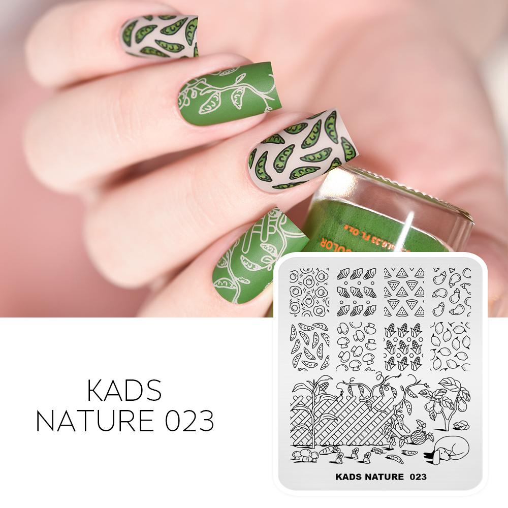 kads Nail Art Stamping Plates 63 Designs Nature Series Nail Template Stencil Plates for Nail Salon