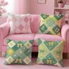 Colorful checkered pattern Cushion Cover Pillow Case Soft Skin Friendly Fabric Comfort  Concealed Zipper