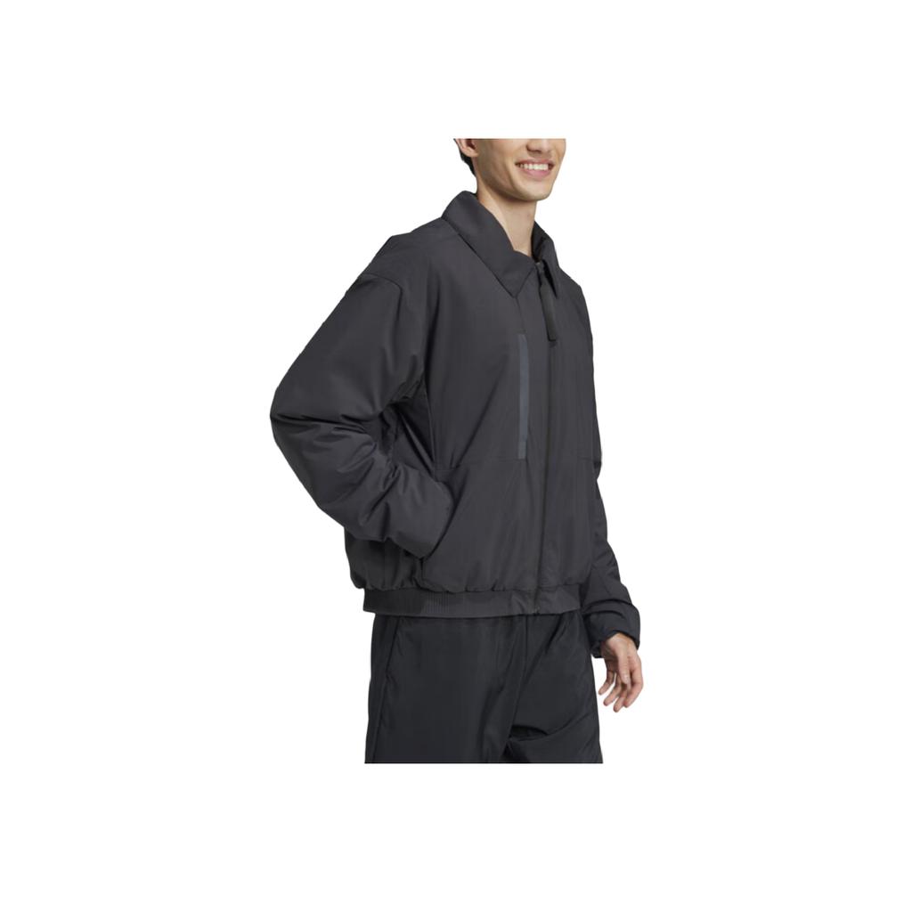 Adidas Warm Collared Comfortable Short Cotton Jacket Men Jacket Black JD6663