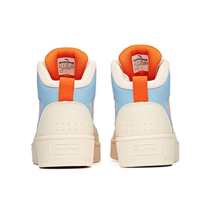 Anta Lifestyle Series Non-Slip High-Top Sneakers Women Sneakers White Purple Blue 922038010-10