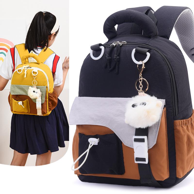 Large Capacity Cute Pendant Schoolbag - Versatile Casual Backpack for Students 2025 Autumn/Winter Collection
