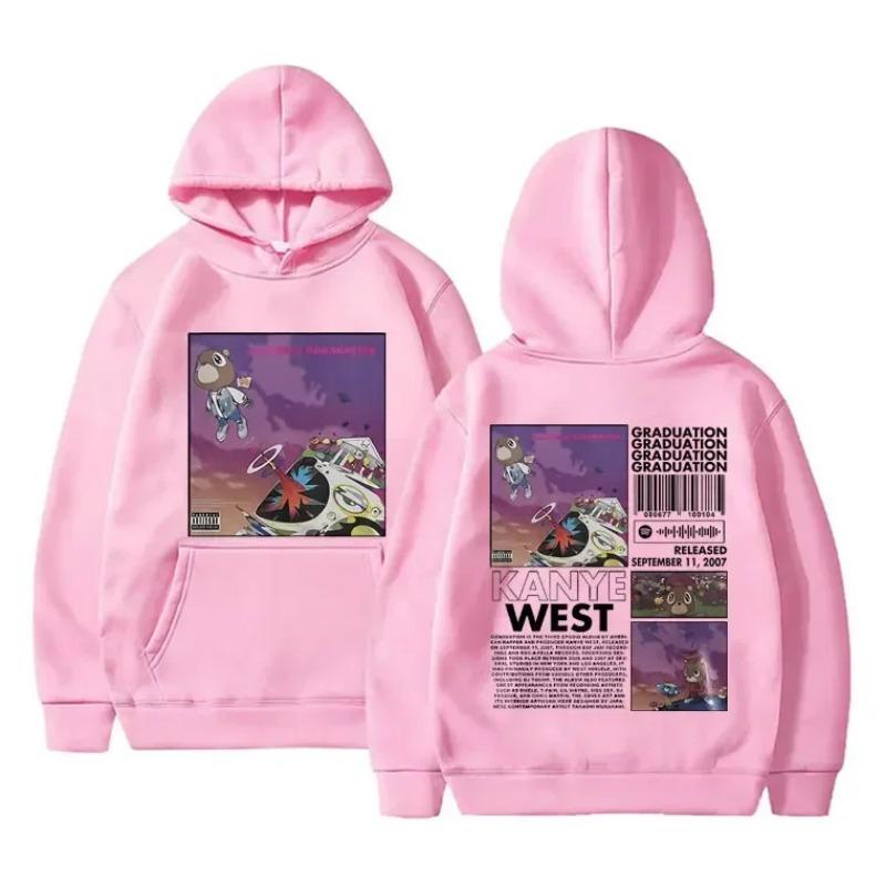 Rapper Kanye West Graduation Printed Hoodie Men's Cool Streetwear Popular Casual Sweatshirt Oversized  Casual Clothing Hoodies & Sweatshirts Women’s