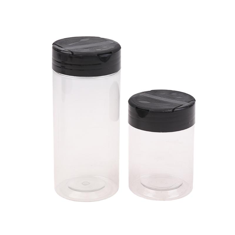 5/6 Pcs Durable Plastic Seasoning Jar, Portable Salt Cellar, Empty Pepper Shaker, Double Flip-Top Transparent Seasoning Jar