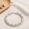 New Fashion 925 Sterling Silver Y2k 8MM Frosted Beads Chain Bracelets for Women and Men Jewelry Wedding Accessories Holiday Gift