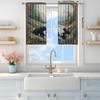 2pcs Forest Brown Bear Family Decoration Printed Curtains   Suitable for Decorating Various Rooms
