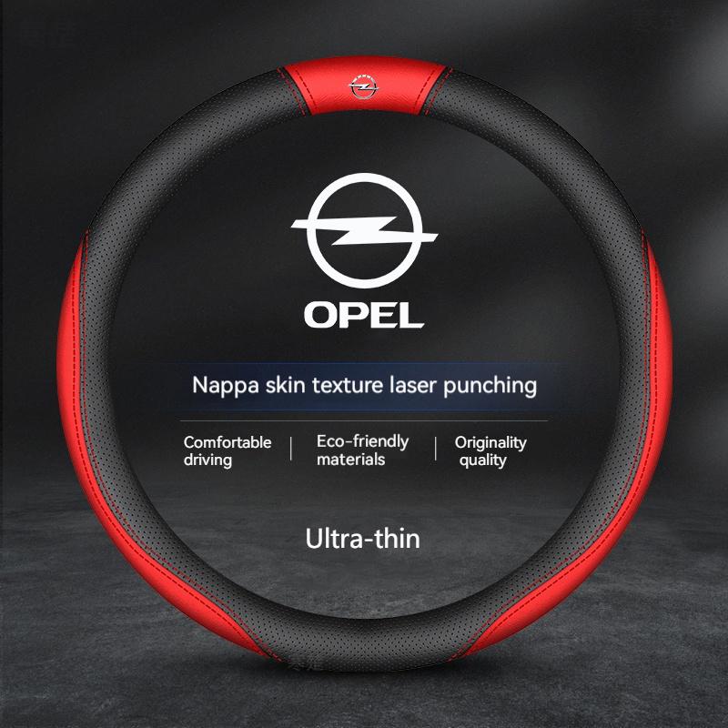 Opel OPCline ASTRA CORSA INSIGNIA MOKKA VECTRA GTC Tigra Carbon fiber Suede Leather Car Steering Wheel Cover Auto Accessories