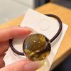 2Pcs Women Hair Ropes Transparent Jelly Ball Design High Elasticity Hair Ties No