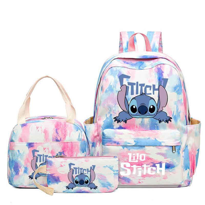 Cartoon Animation Schoolbag Large Capacity Primary And Secondary School Students Backpack Meal Bag Pencil Bag Three-Piece Set