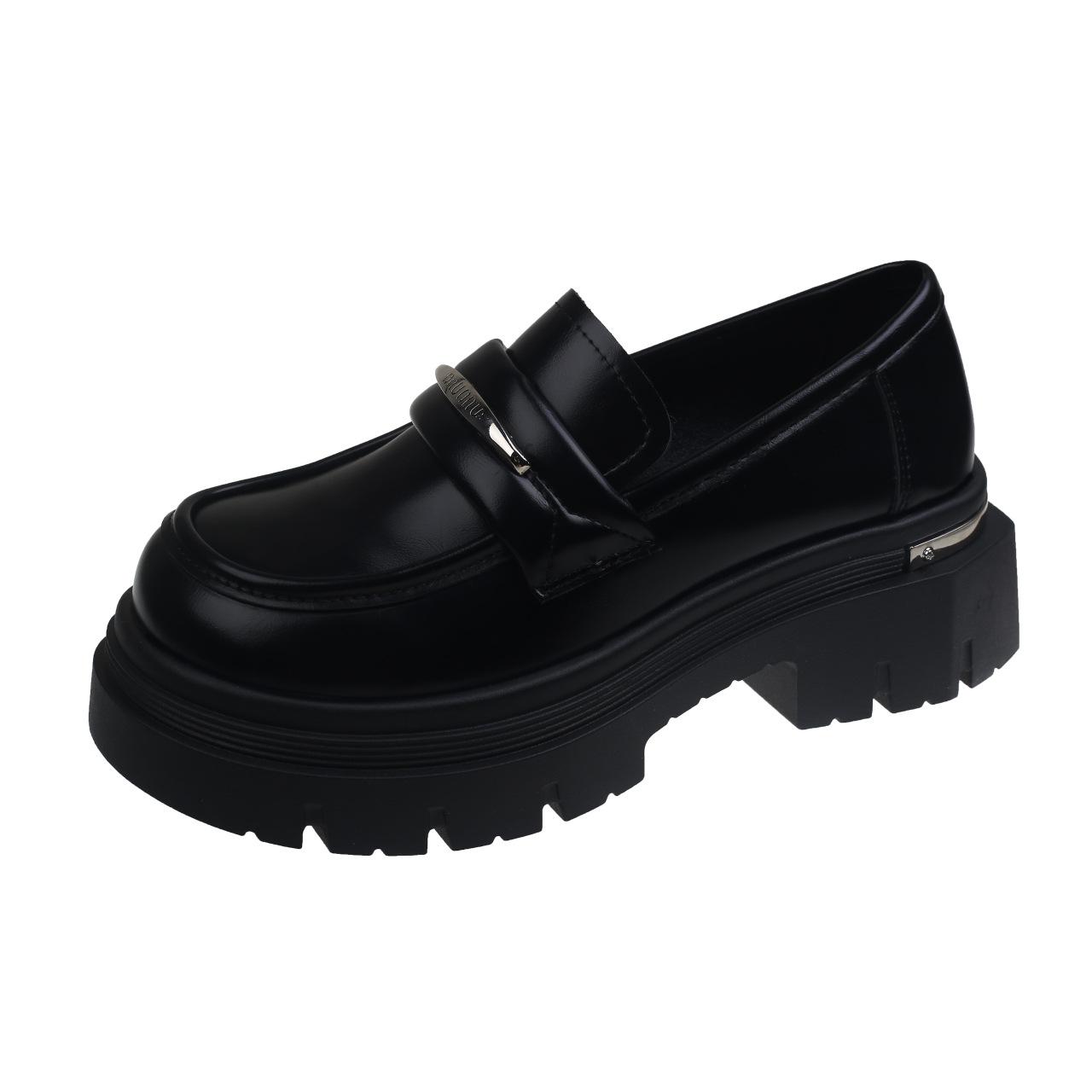 

Маленькие кожаные туфли в британском стиле, весенние новые кожаные туфли на платформе, женские туфли, туфли Мэри Джейн на толстом каблуке, одинарные туфли 40