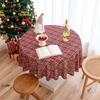 Party Table Cloth Christmas Day Winter Chinese New Year Decorations Indoor Table Fabric Checked Cover Cloth
